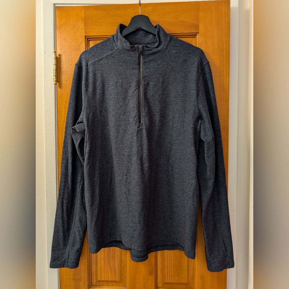 Men's Lululemon🍋 Heather Blue Half Zip